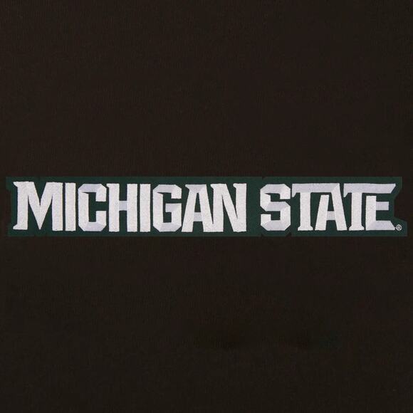 Michigan State University Reversible Fleece Jacket with Faux Leather Sleeves - Picture 2 of 5